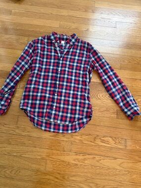 Crewcuts Red and Blue Plaid Button-Down Shirt